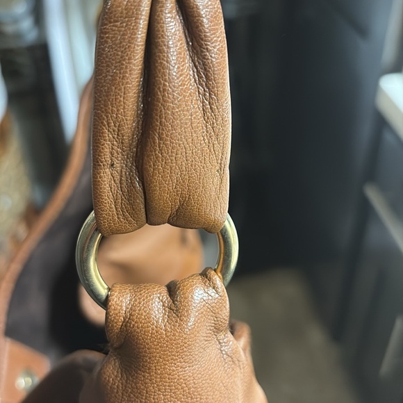 YVES SAINT LAURENT St. Tropez Hobo Ruffle Leather *AUTHENTIC* - Picture 10 of 12